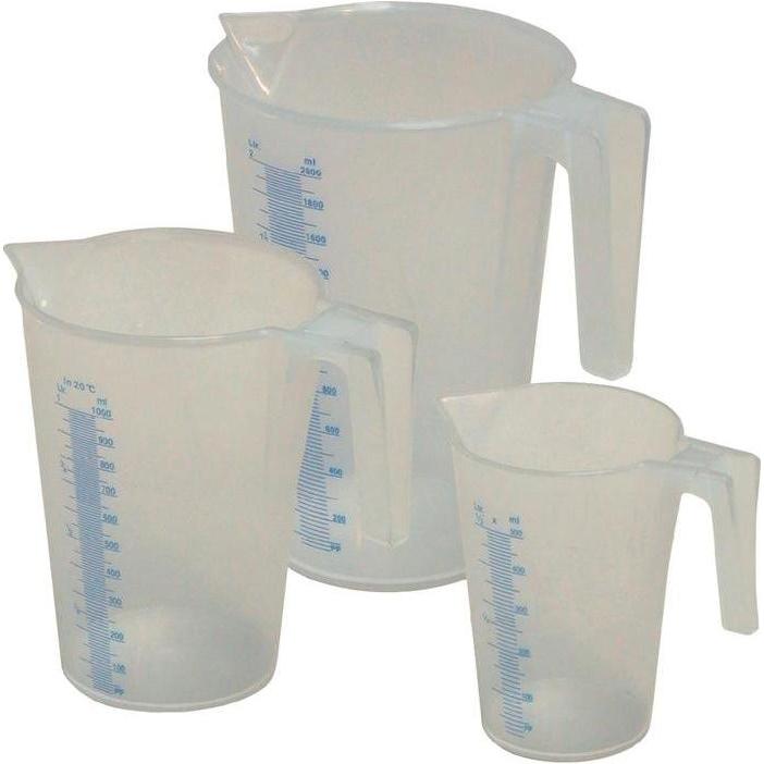 Mato Messbecherset 0,5 / 1 / 2 l 3-teilig PP, Messbecher, Weiss