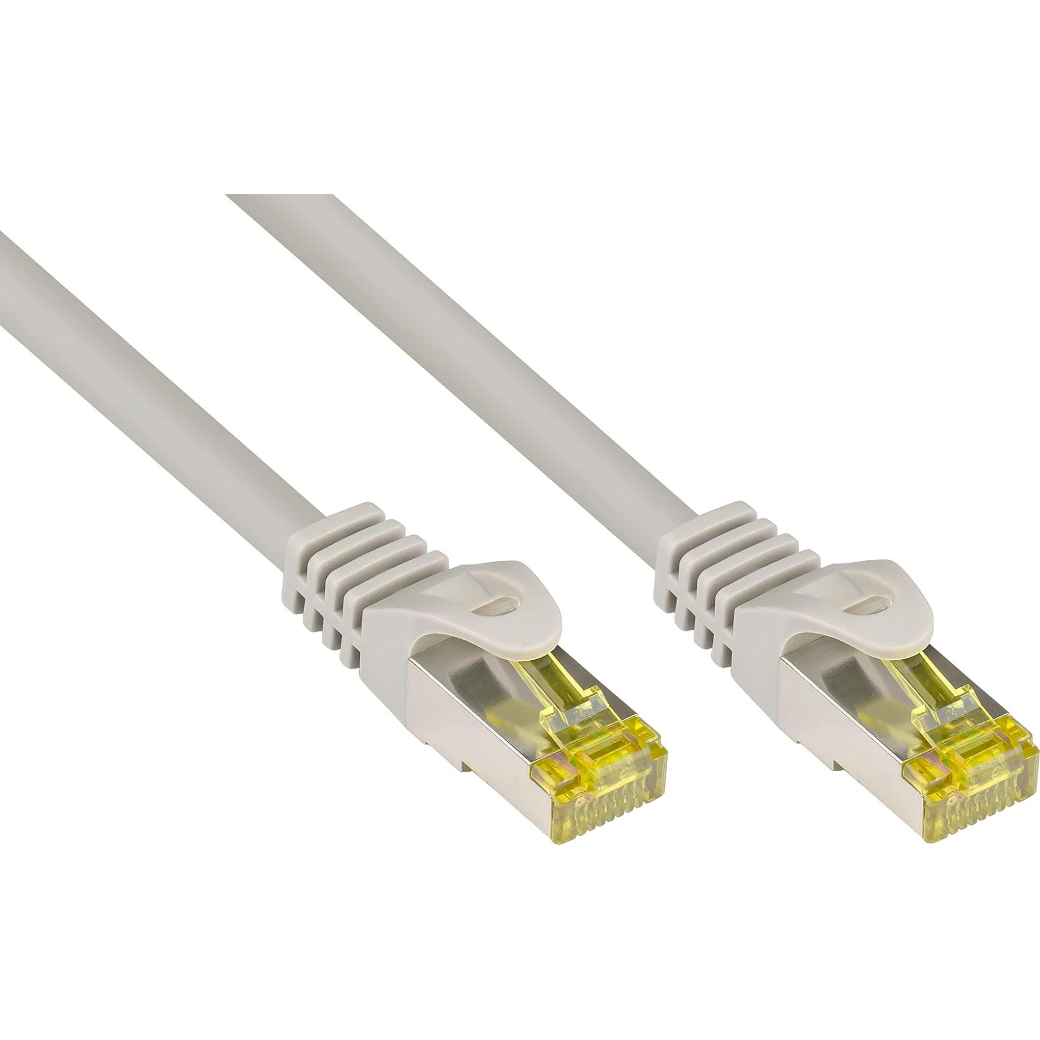 Good Connections RJ45 Patchkabel mitCat.7 Rohkabel und Rastnasenschutz (RNS), S/FTP, PiMF, halogenfrei, 600MHz, OFC (S/F...