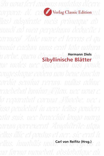 Sibyllinische Blätter (Hermann Diels, 2010)