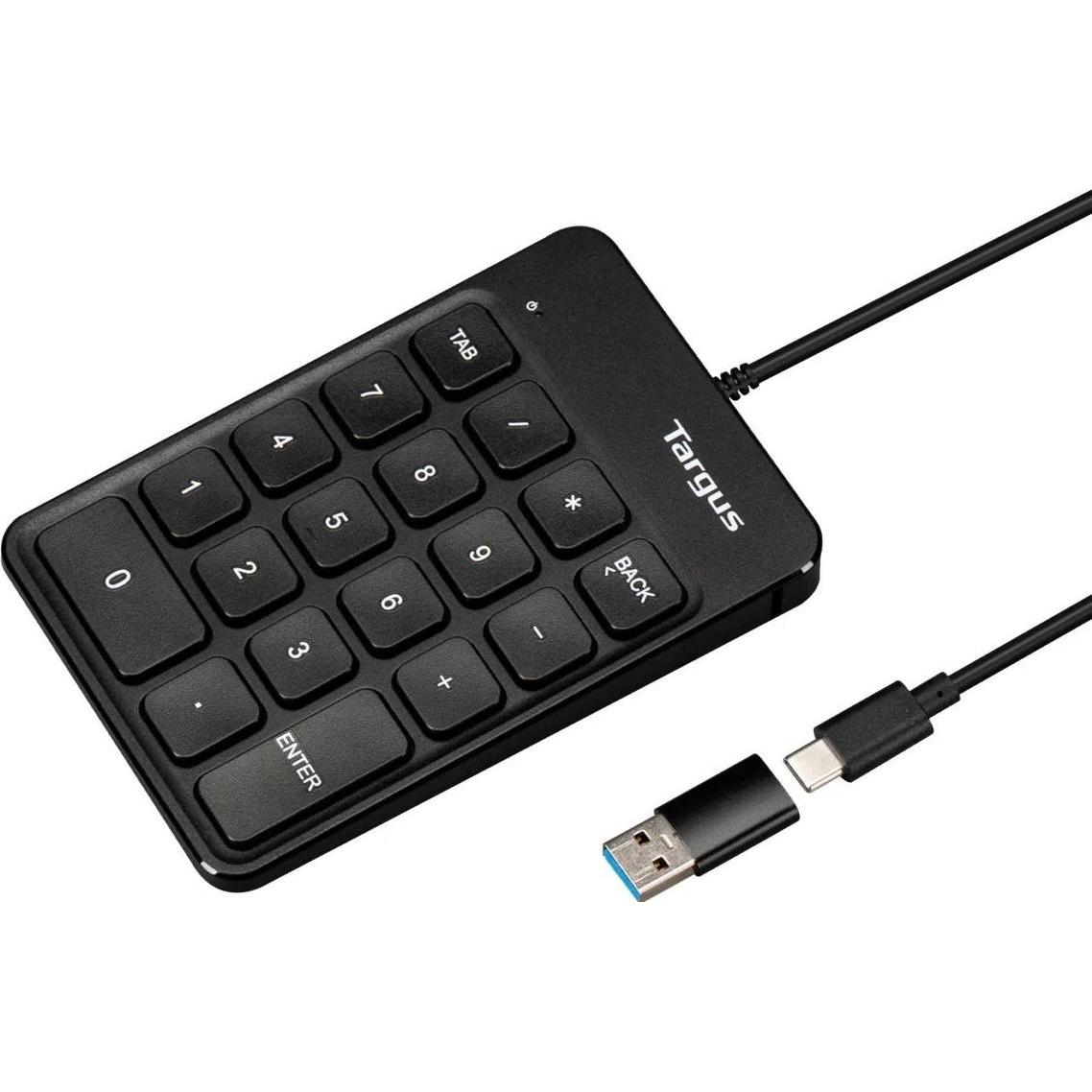 Targus Keypad USB Wired black (Tastierino numerico, Cablato), Tastiera, Nero