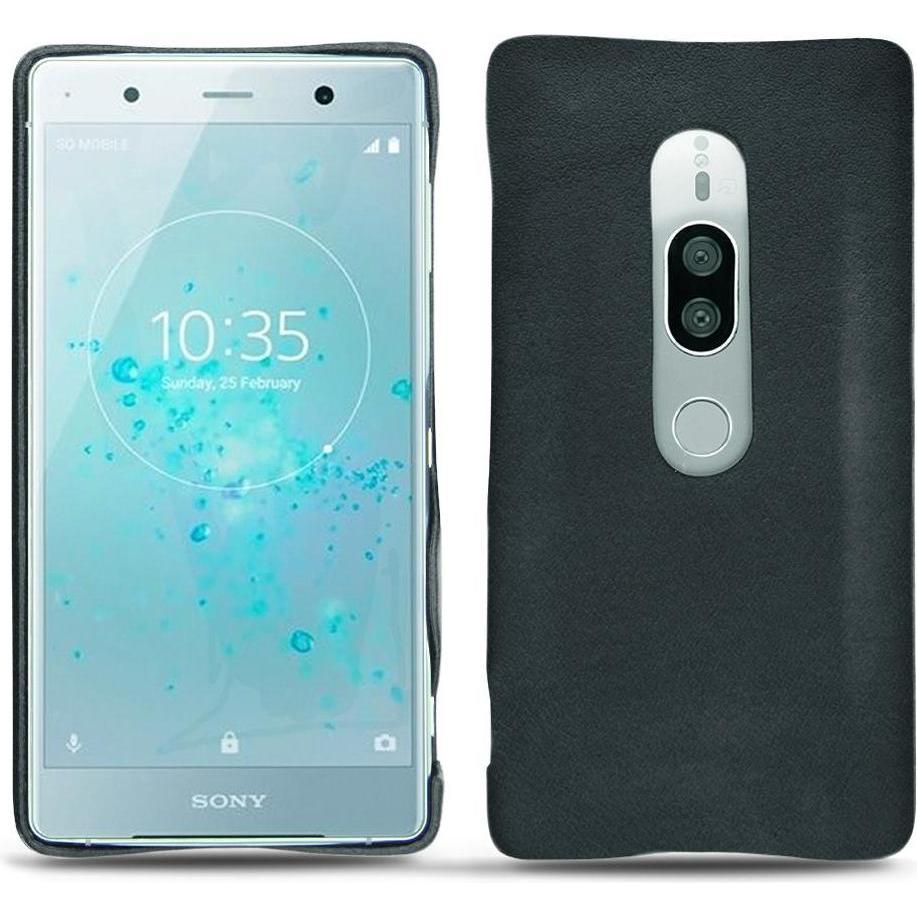 Noreve Lederschutzhülle (Sony Xperia XZ2 Premium), Smartphone Hülle, Blau