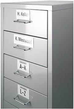 Actual product image Durable Labefix® sign frame Dimensions: 20 x 1.5 cm (w x h) Inscription label available: Yes