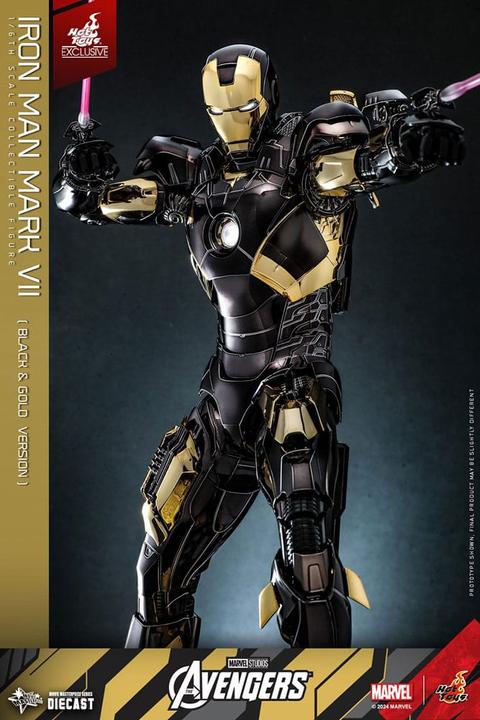 Image du produit Hot Toys Les Avengers figurine Diecast Movie Masterpiece 1/6 Iron Man Mark VII (Black & Gold Version) 32 cm