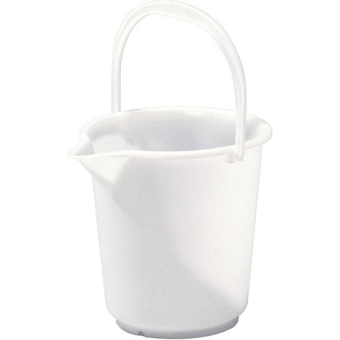 Hünersdorff Eimer 10,5 l HD-Polyethylen natur Kunststoffbügel Ø 286 mm Höhe 283 mm, Reinigungsutensil, Beige