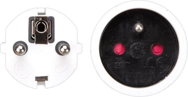 Produktbild Velleman VERLÄNGERUNGSKABEL - 3 m - WEIss - 3G1.5 - STECKER-TYP E (FRANZÖSISCHES SYSTEM) (3 m, CEE 7/5)