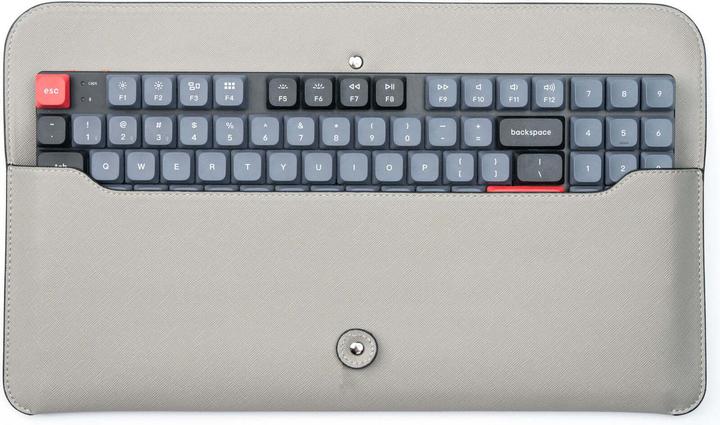 Actual product image Keychron Key K1/K13 TKL Leather Travel Pouch gy TP13-G