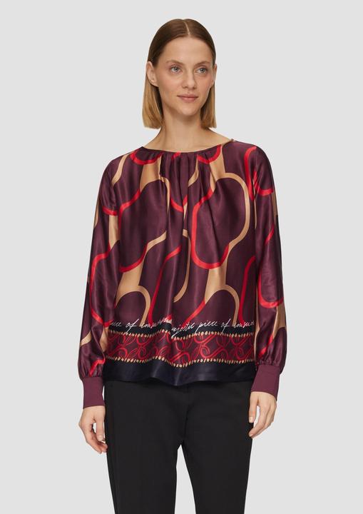 Produktbild S.Oliver T-Shirt Shirt im Fabricmix mit Raff-Details (44)