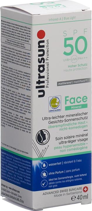 Actual product image Ultrasun Face Mineral SPF50 (Suntan cream, SPF 50, 40 ml, 74 g)