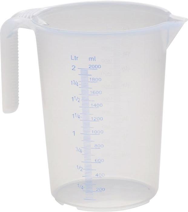 Actual product image Hünersdorff Measuring jug 2000 ml polypropylene transparent D151xH206mm handle open (2000 ml)
