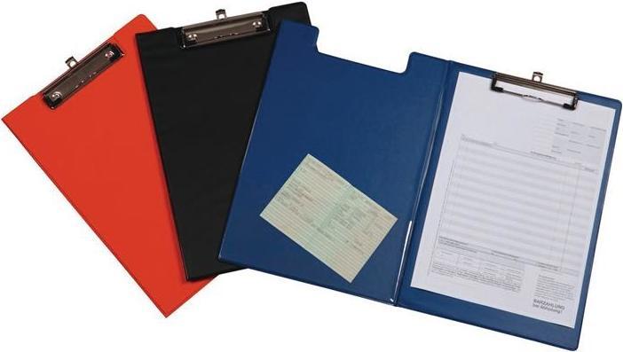 Actual product image Eichner Writing Case Cardboard with Extendable Hook Eye DIN A4 blue (A4, 12 x)