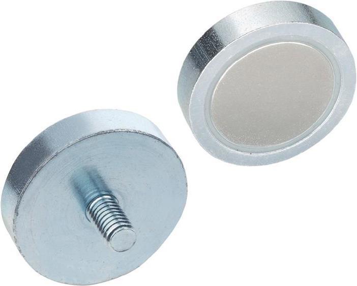 Produktbild Ganter Haltemagnet GN 50.3 d1 20 ± 0,1 mm d2 M 6 mm Neodym, Eisen, Bor ND (10 x)
