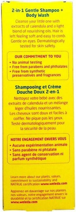 Image du produit Weleda Shampoing et gel douche au Calendula pour bébé (200 ml, Shampoing liquide)
