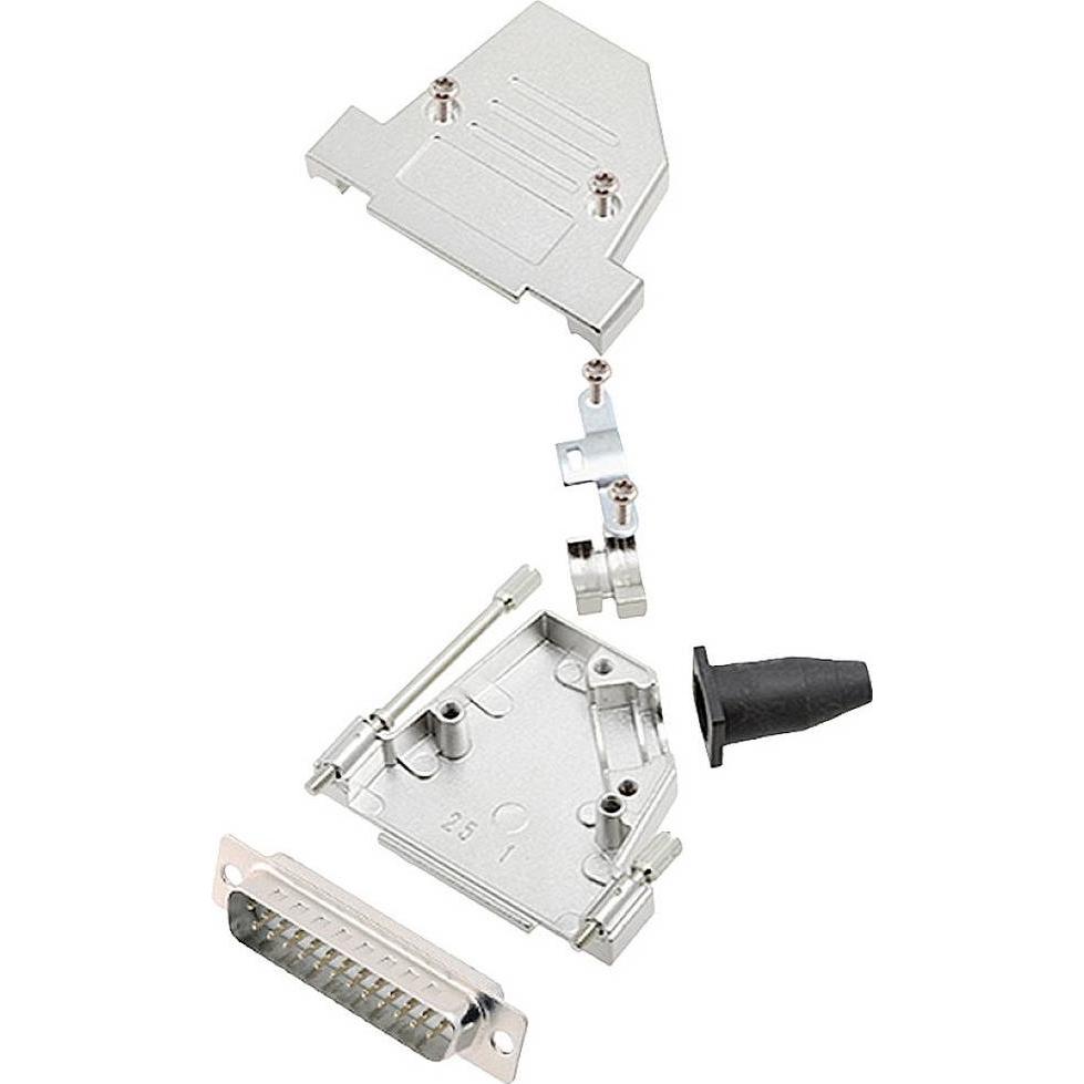 Encitech DTSL25-LJSRG-S-DMP-W-K 6355-8042-23 D-SUB Stiftleisten-Set 45 ° Polzahl, Elektronikkabel + Stecker