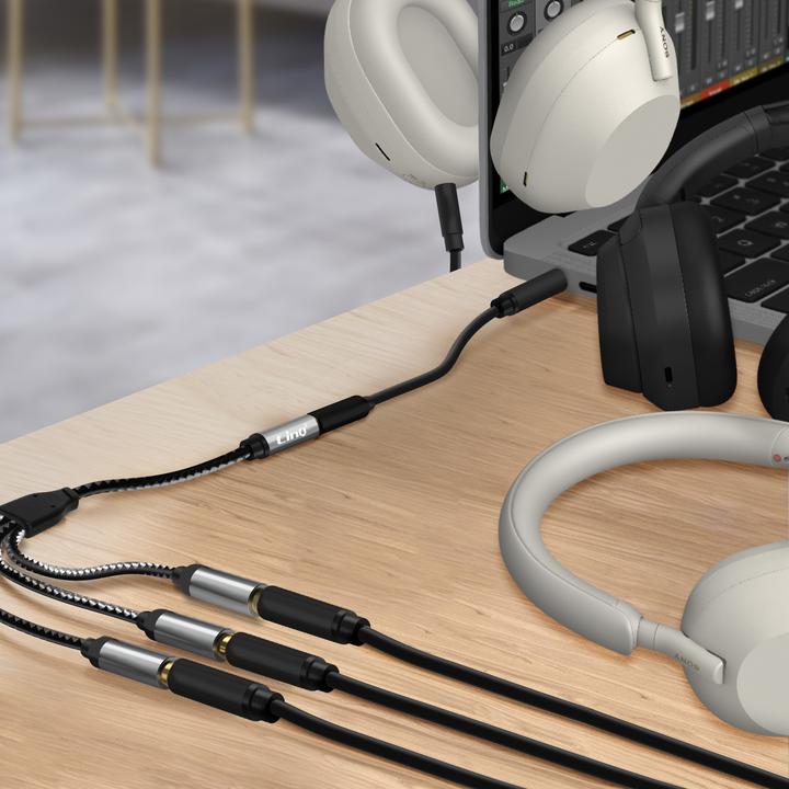 Produktbild LinQ 3.5mm Klinkenanschluss weiblich auf 3x 3.5mm Klinkenanschluss weiblich (3.5mm Klinke, 3.5mm Klinke)