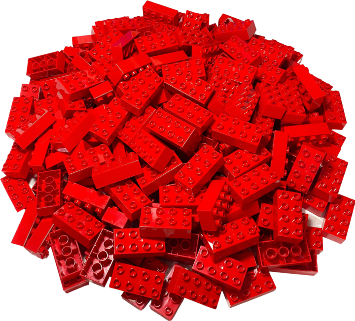 Immagine prodotto LEGO Mattoncini Duplo 2x4 rossi - 80 pezzi - Mattoncini base rossi NUOVO (3011)
