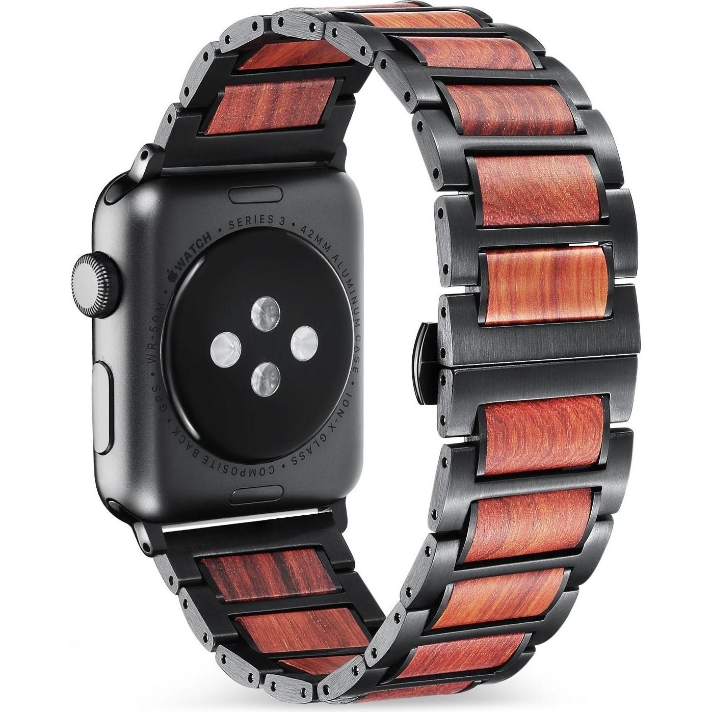 Thumbnail - Strap-it Armband (Edelstahl, Apple Watch), Uhrenarmband, Schwarz, Braun, Mehrfarbig