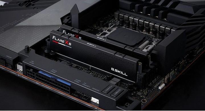 Produktbild G.Skill DIMM 32 GB DDR5-6400 (2x 16 GB) Dual-Kit (schwarz, F5-6400J3239G16GX2-FX5, Flare X5, AMD EXPO) (2 x 16GB, 6400 MHz, DDR5-RAM, DIMM)