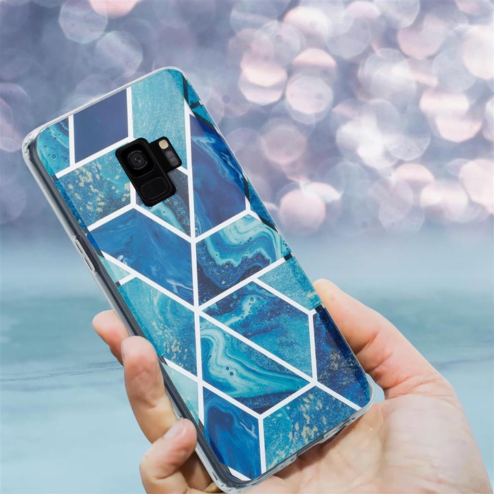 Image du produit Cadorabo Couverture IMD TPU Marbre coloré (Samsung Galaxy S9+)
