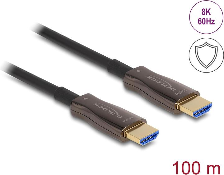 Actual product image Delock Active Optical HDMI Cable with Metal Armour 8K 6 (100 m, HDMI, 2.1)