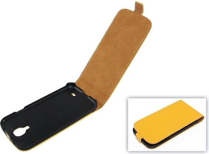 Produktbild König Design Tasche (Flip Slim) Samsung I9500 Galaxy S4 gelb (Samsung Galaxy S4)