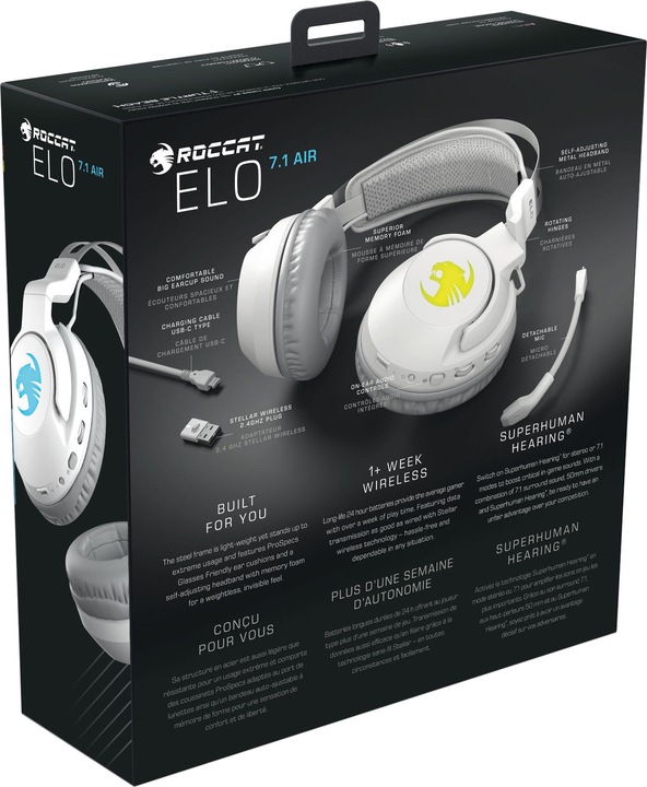 Actual product image Roccat Elo 7.1 Air wireless headphones | White (Wireless)