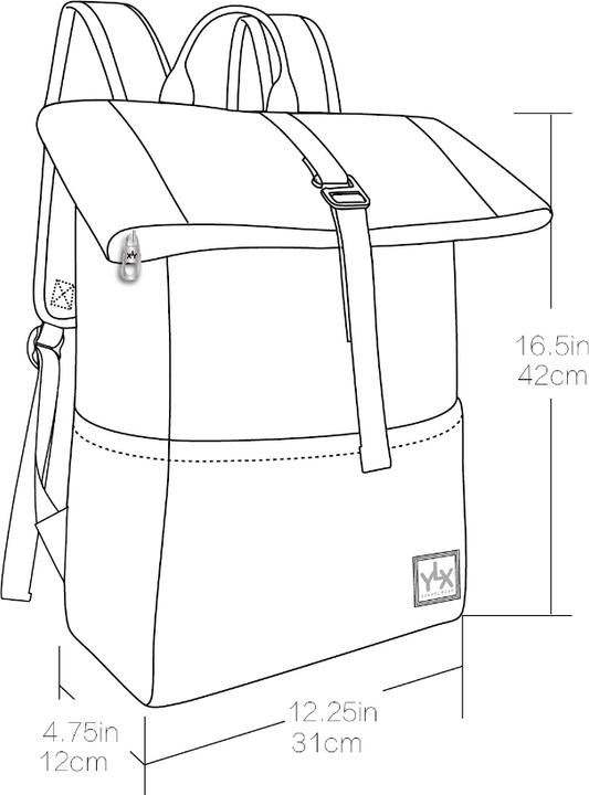 Immagine prodotto YLX Zaino per corriere Zaino per computer portatile Scuola d'affari realizzato con bottiglie in PET