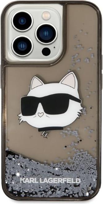 Actual product image Karl Lagerfeld KLHCP14LLNCHCK iPhone 14 Pro 6.1" black/black hardcase Glitter Choupette Head (Apple iPhone 14 Pro)
