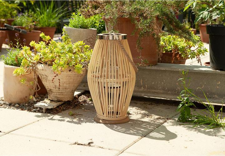Produktbild Natura Punto Laterne aus Bambus mit Windlicht aus Glas (1 x)