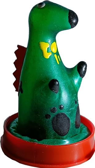 Produktbild Erco Scherzkondom mit Figur «Drache» 1 Stück, handbemalt, ohne Gleitmittel, Naturkautschuklatex (1 Stk.)