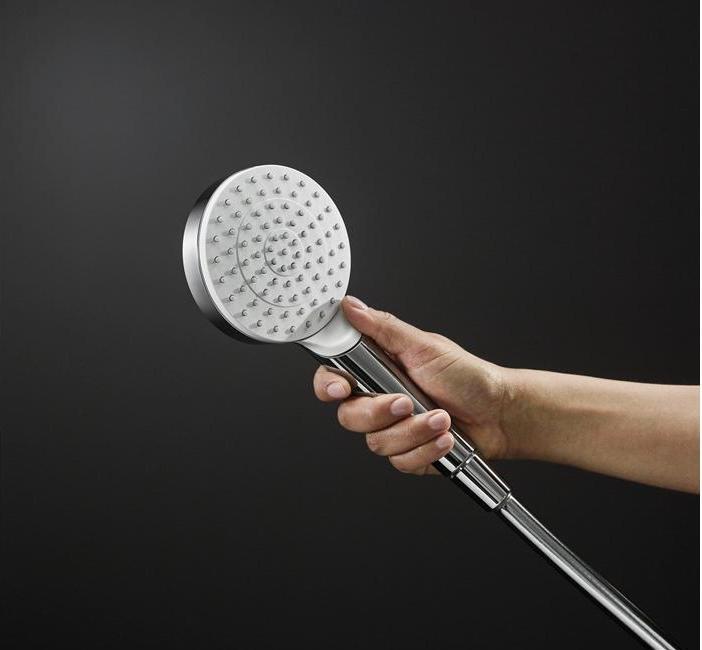 Immagine prodotto hansgrohe HG Handbrause CROMETTA 1jet DN 15 EcoSm Version 9 l/min weiss/chrom (1 Tipo di fascio, 9 l/min)