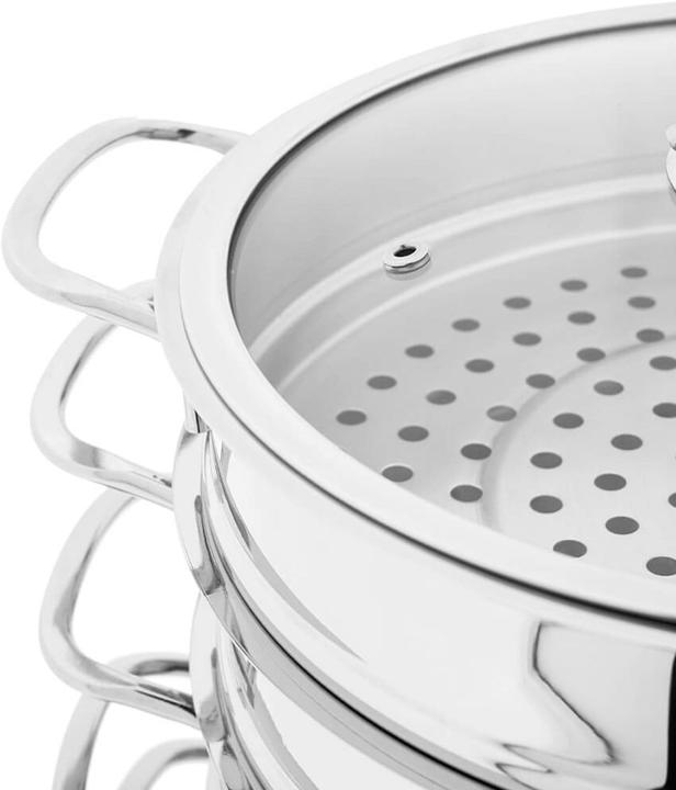 Produktbild BEM Dampfkocher-Set mit Dampfeinsatz (26 cm, Dampfkochtopf, Edelstahl)