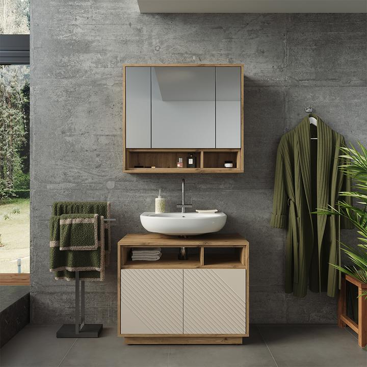 Produktbild Vicco Badmöbel-Set Beatrice, Cashmere/Artisan-Eiche, 2-er Set
