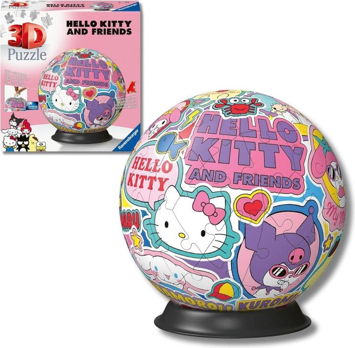 Actual product image Ravensburger 3D Puzzle 72 Teile - Puzzle-Ball Hello Kitty (72 pieces)