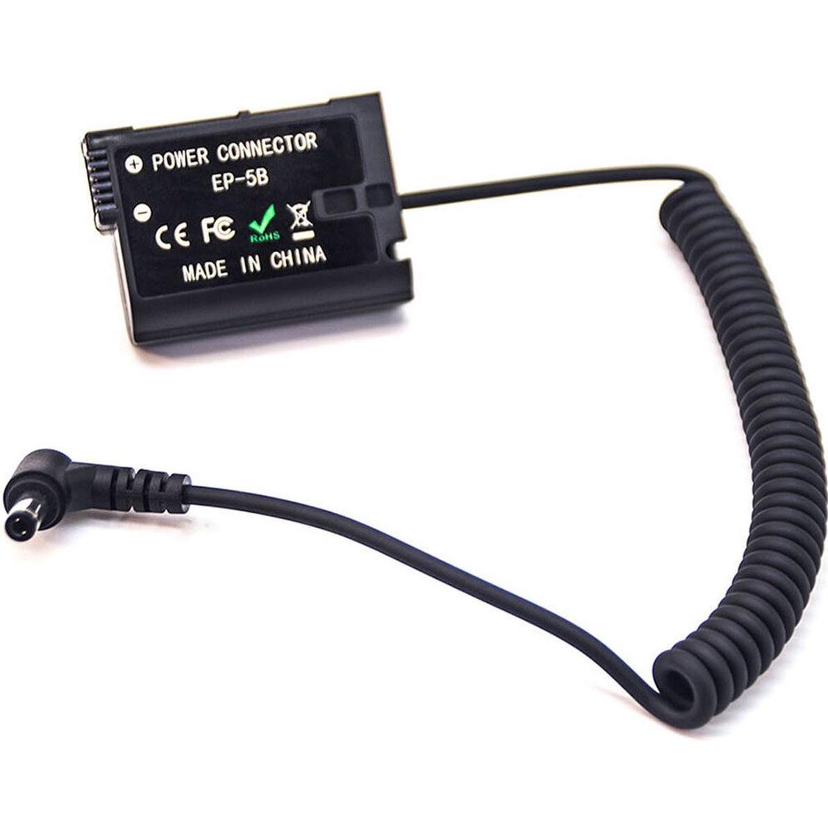 Caruba Batteria fittizia Nikon EN EL15 a decodifica completa (cavo a molla) (Batteria della fotocamera), Alimentatore fotocamera