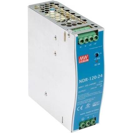 MeanWell, Spannungswandler, NETZTEIL - 1 AUSGANG - 120 W - HUTSCHIENENMONTAGE - 24 V 5 A - FÜR INDUSTRIELLE ANWENDUNG