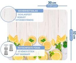 Produktbild Wenko Herdabdeckplatte Universal Mod. Zitronen 2er Set, für alle Herdarten