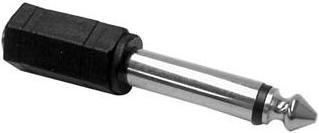 Actual product image Velleman FEMALE 3.5mm MONO JACK TO MALE 6.35mm MONO JACK