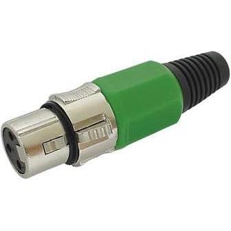 Velleman XLR-BUCHSE - 3-POLIG - VERNICKELT - GRÜN (XLR), Audio Kabel