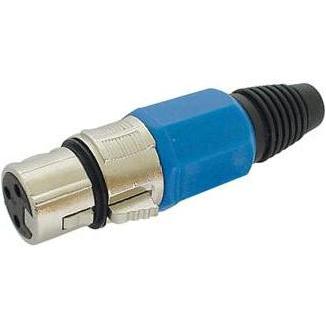 Velleman XLR-BUCHSE - 3-POLIG - VERNICKELT - BLAU, Audio Kabel