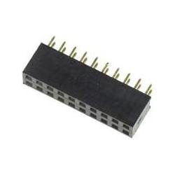 Velleman Doppelreihige Buchsenleiste, 20-Polig, Elektronikkabel + Stecker, Schwarz