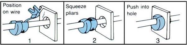 Actual product image Velleman STRAIN RELIEF FOR FLAT CABLE / 3 x 7,1mm (Cable hole)
