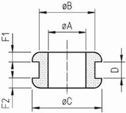Actual product image Velleman STRAIN RELIEF FOR FLAT CABLE / 3 x 7,1mm (Cable hole)