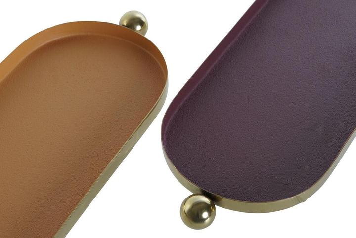 Produktbild DKD Home Decor Tischdekoration Orange Gold Urban 35 x 13 x 3 cm (2 Stück)