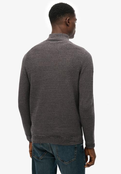 Produktbild Superdry Texturierter Baumwollpulli mit Stehkragen (S)