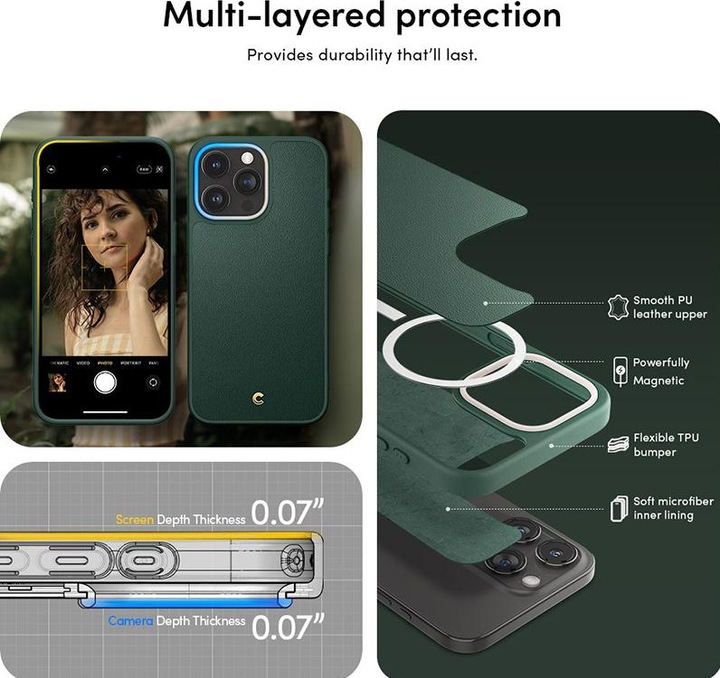 Produktbild Cyrill Kajuk MAG iPhone 15 Pro 6.1" Magsafe zielony/forest green ACS06772 (Apple iPhone 15 Pro)