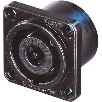 Thumbnail - Neutrik - Einbaustecker, Neuer Viereckiger Flansch, Elektronikkabel + Stecker, Schwarz