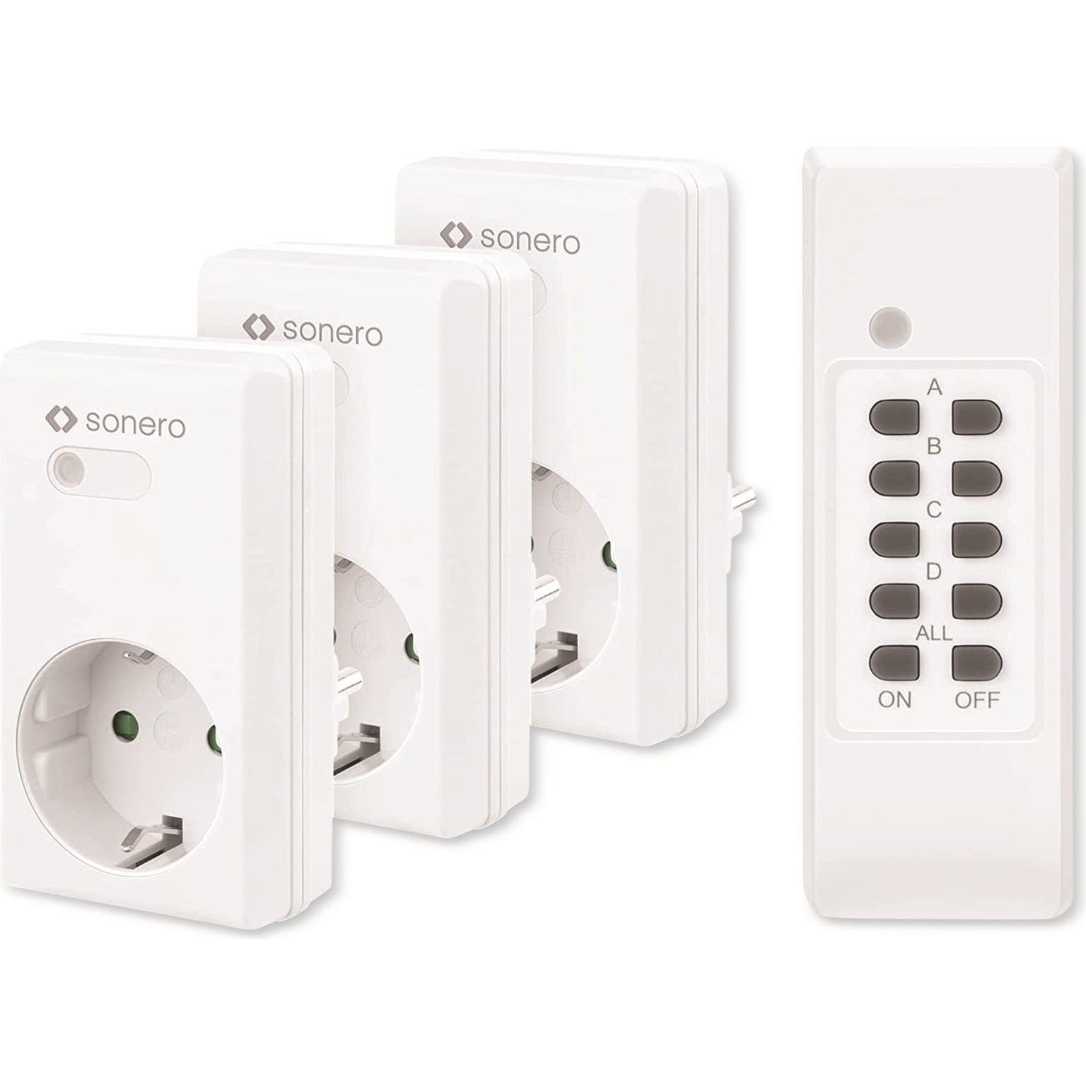 Sonero, Steckdosenleiste, Funksteckdosen-Set S-RCS203, Indoor
