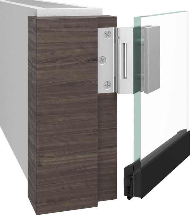 Actual product image Athmer Türdichtung Schall-Ex® GSA 1-seitig Länge 1208 mm Aluminium silberfarben eloxiert Glastüren links...