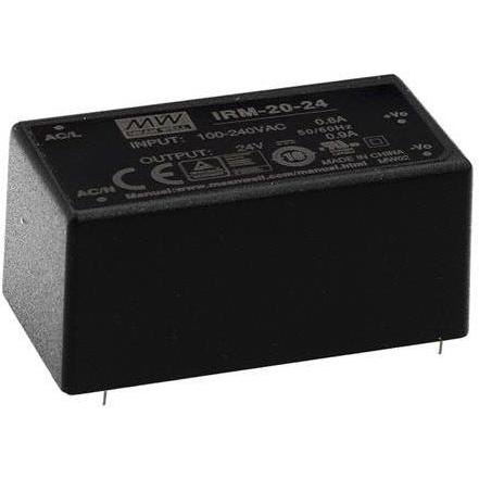 MeanWell, Spannungswandler, - NETZTEIL - 1 AUSGANG - 20 W - GESCHLOSSENE BAUFORM - 24 V