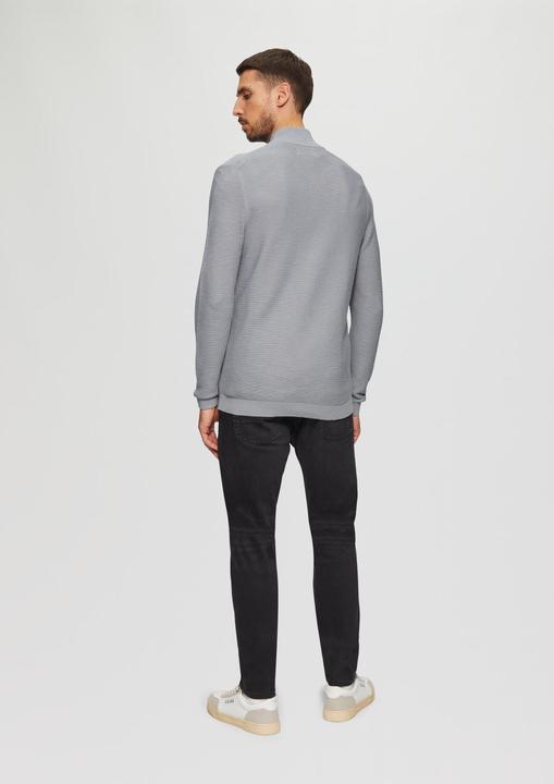 Produktbild S.Oliver Strickjacke Strukturierte Strickjacke mit Logo-Patch (L)